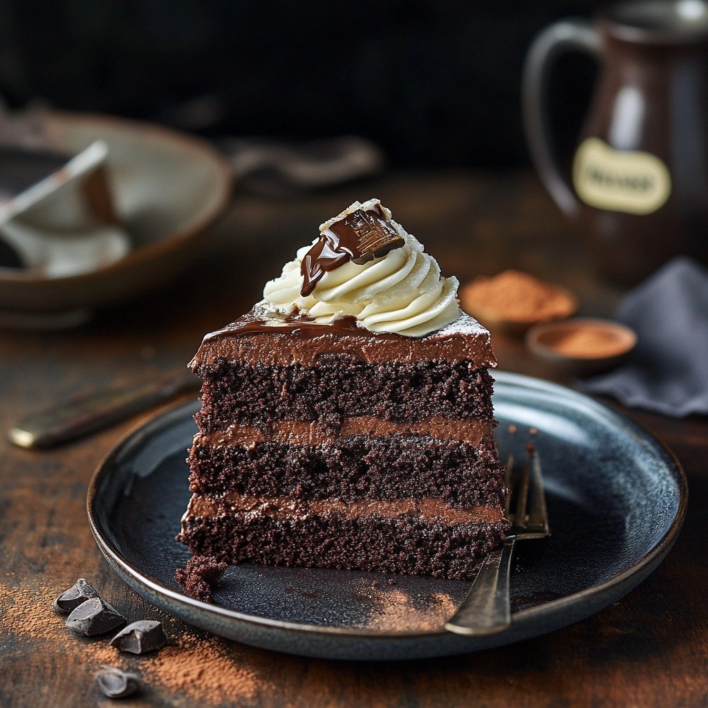 Baileys Irish Cream Chocolate Cake with Baileys Buttercream Frosting