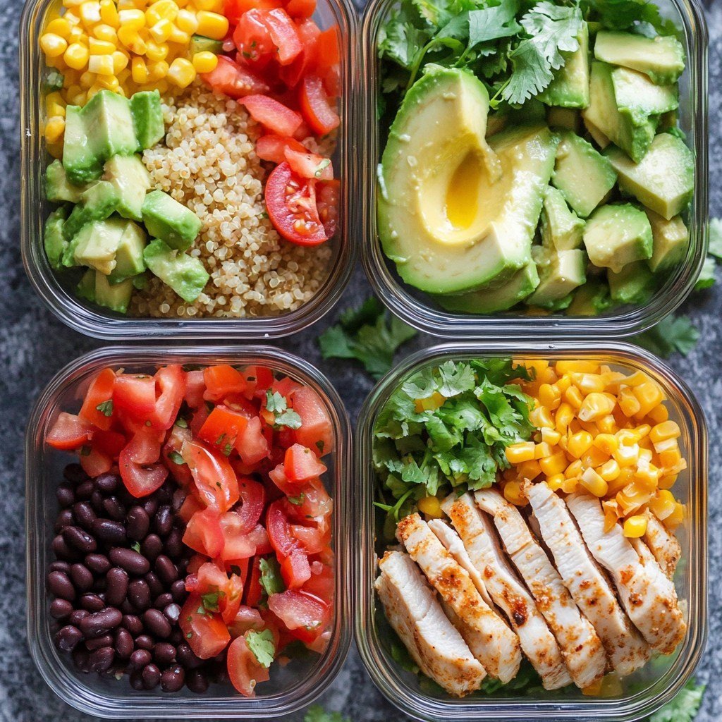 Make-Ahead Chicken & Veggie Burrito Bowls Recipe | Perfect Work Lunch Meal Prep