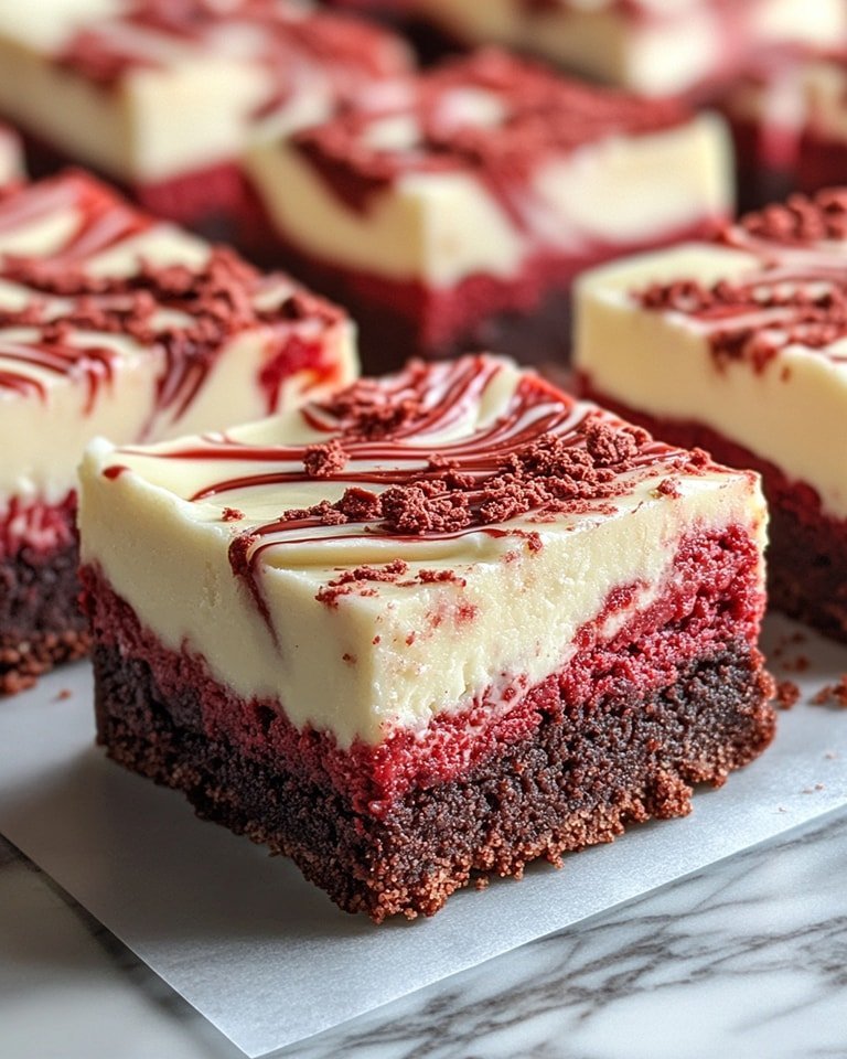 Red Velvet Brownie Cheesecake Bars