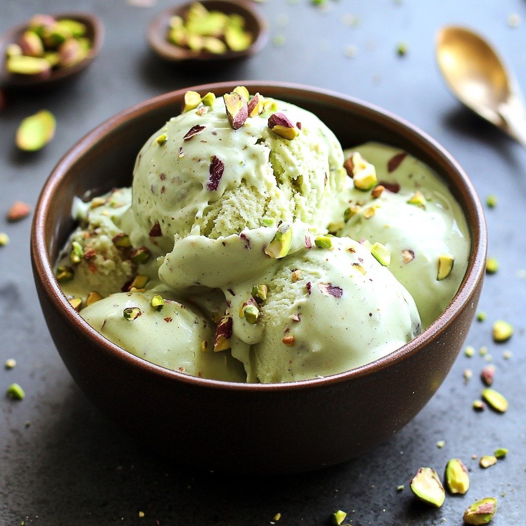 Pistachio Ice Cream Recipe | Creamy and Nutty