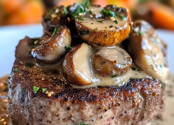 Filet Mignon with Mushroom Sauce prepared at home with simple ingredients and clear steps.