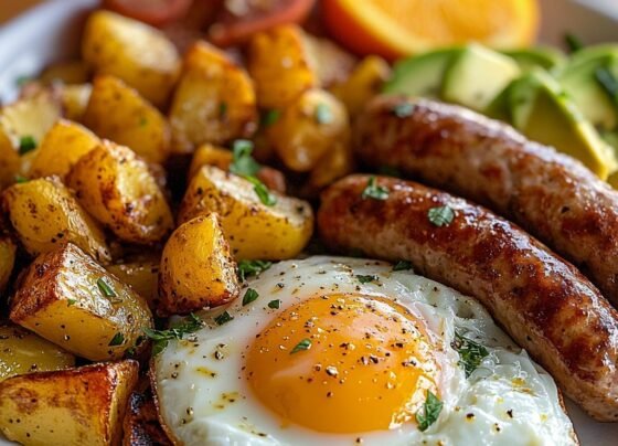 Full USA Breakfast (Bacon-Free) prepared at home with simple ingredients and clear steps.