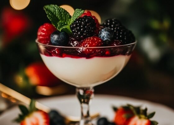 Elegant Vanilla Panna Cotta with Summer Berry Compote prepared at home with simple ingredients and clear steps.