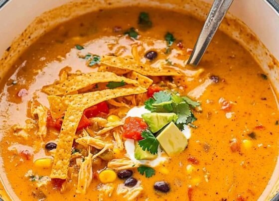 Creamy Chicken Enchilada Soup prepared at home with simple ingredients and clear steps.