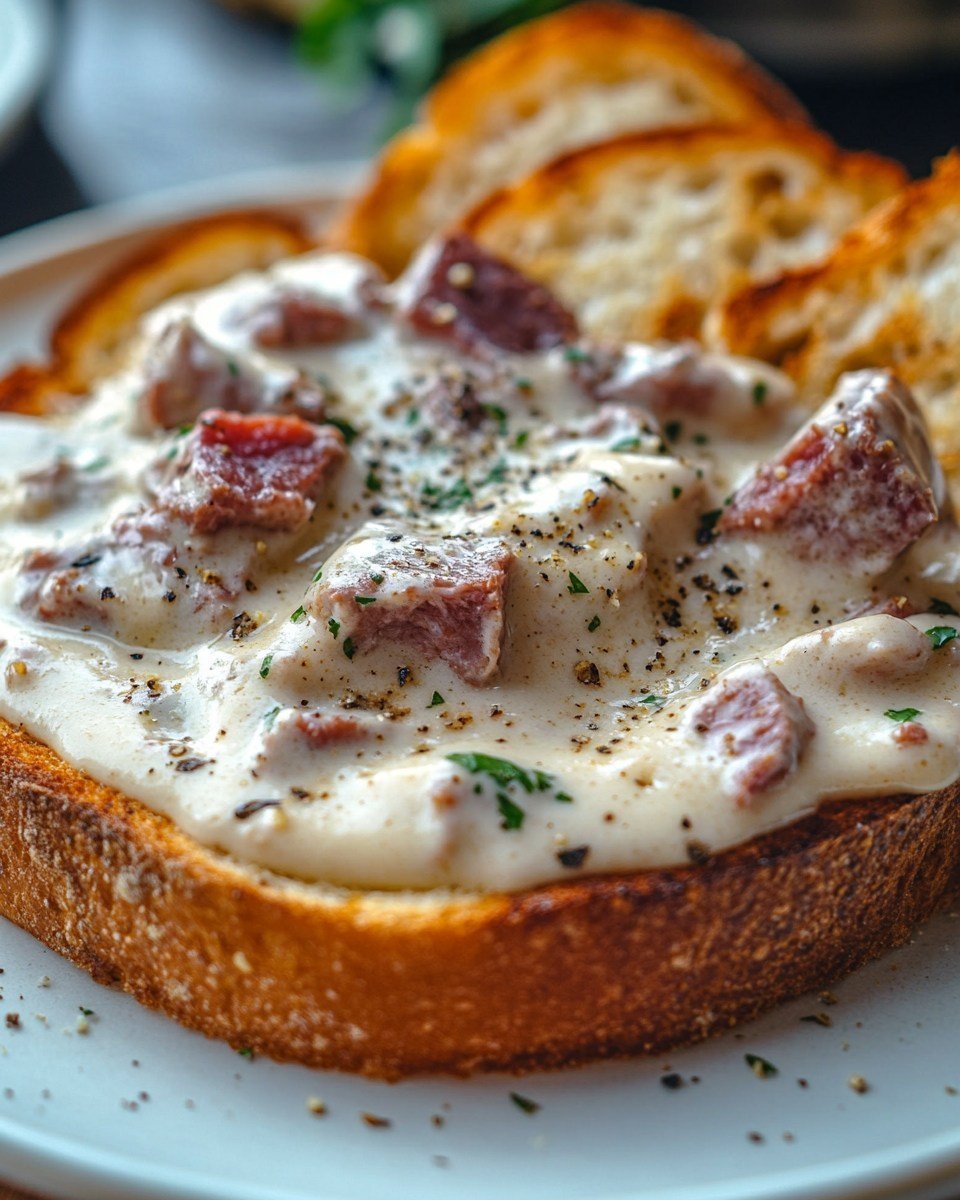 Velvety Creamed Chipped Beef on Golden Toast