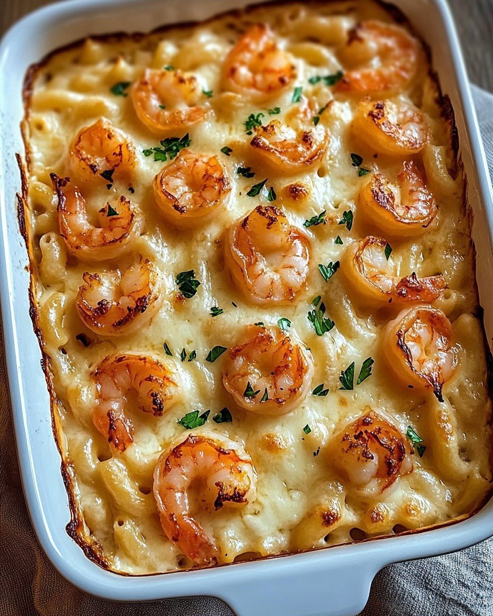 Shrimp Scampi Pasta Bake