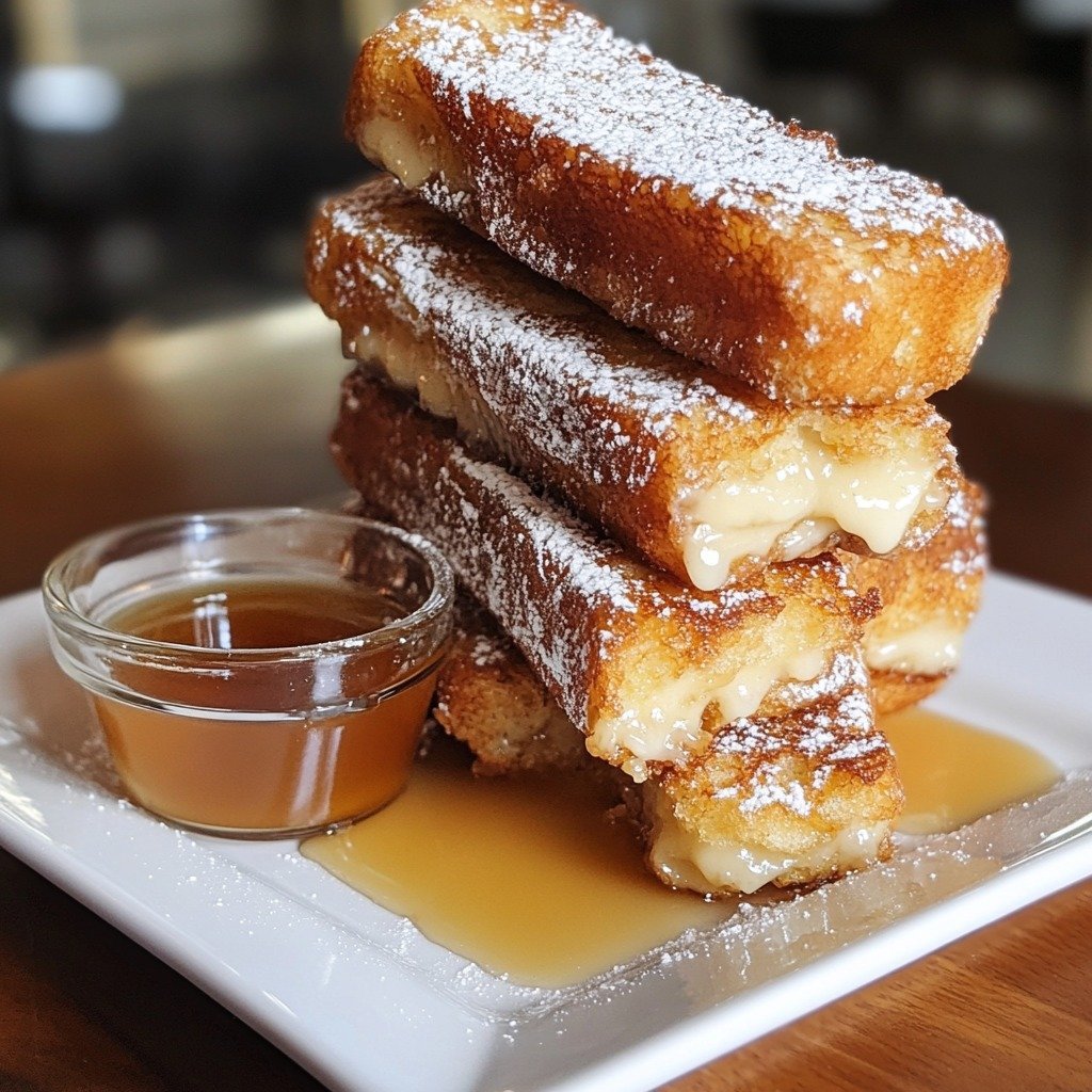 Honey Butter Stuffed French Toast Sticks