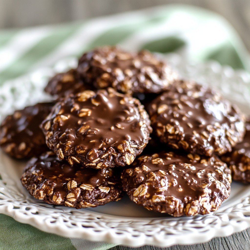 Chocolate Oatmeal No Bake Cookies