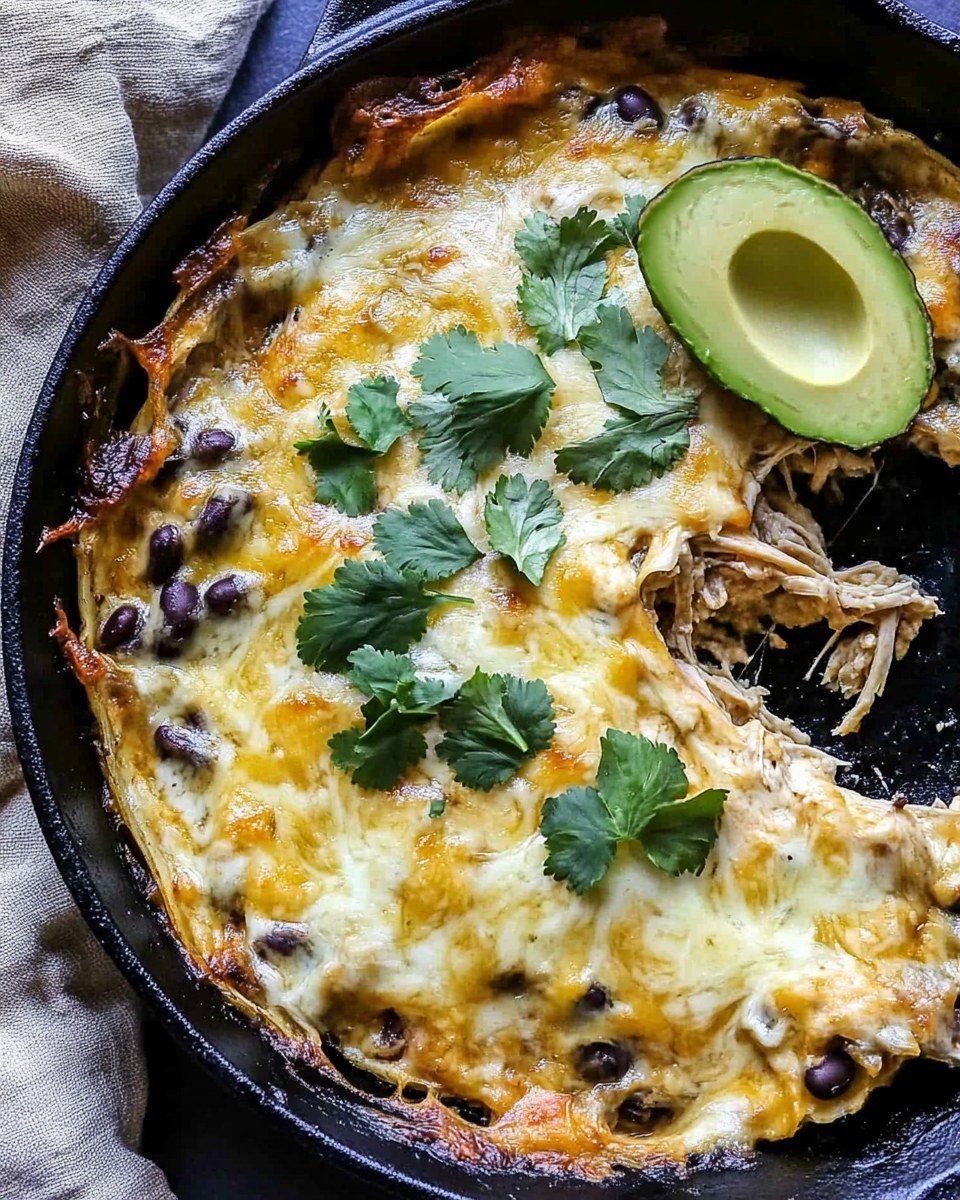 Green Chile Chicken Enchilada Skillet