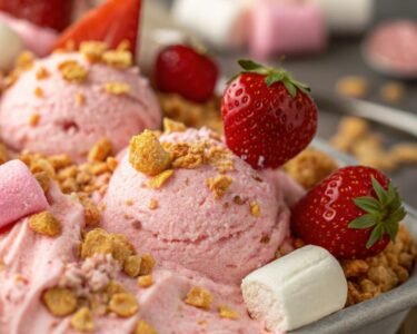 Strawberry Crunch Rice Krispie Treats prepared at home with simple ingredients and clear steps.