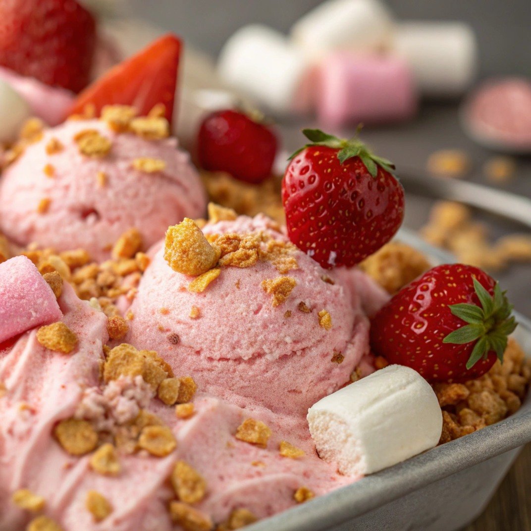 Strawberry Crunch Rice Krispie Treats