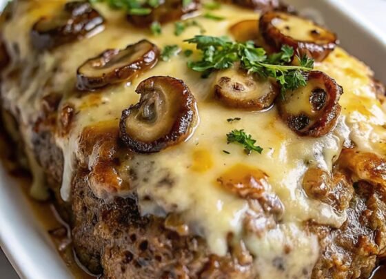 Cheesy Mushroom Meatloaf prepared at home with simple ingredients and clear steps.