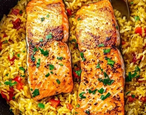 One Pot Salmon and Rice prepared at home with simple ingredients and clear steps.