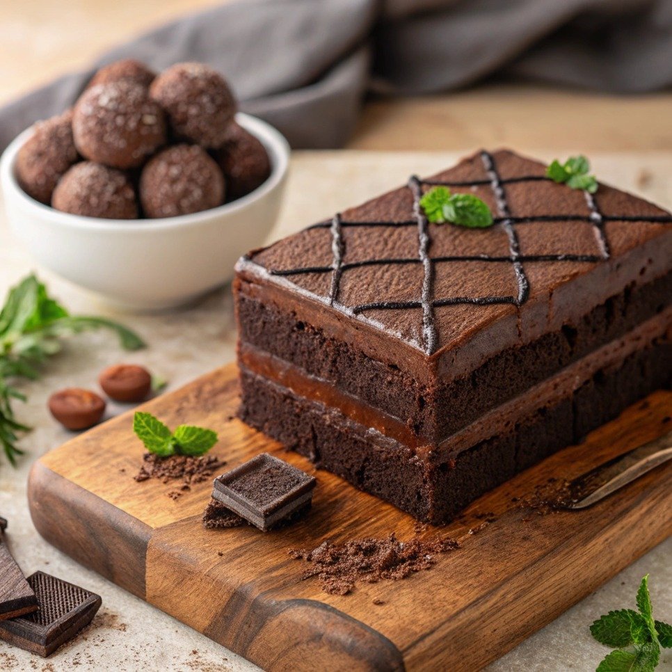 Chocolate Grid Cake – A Stunning & Decadent Treat!