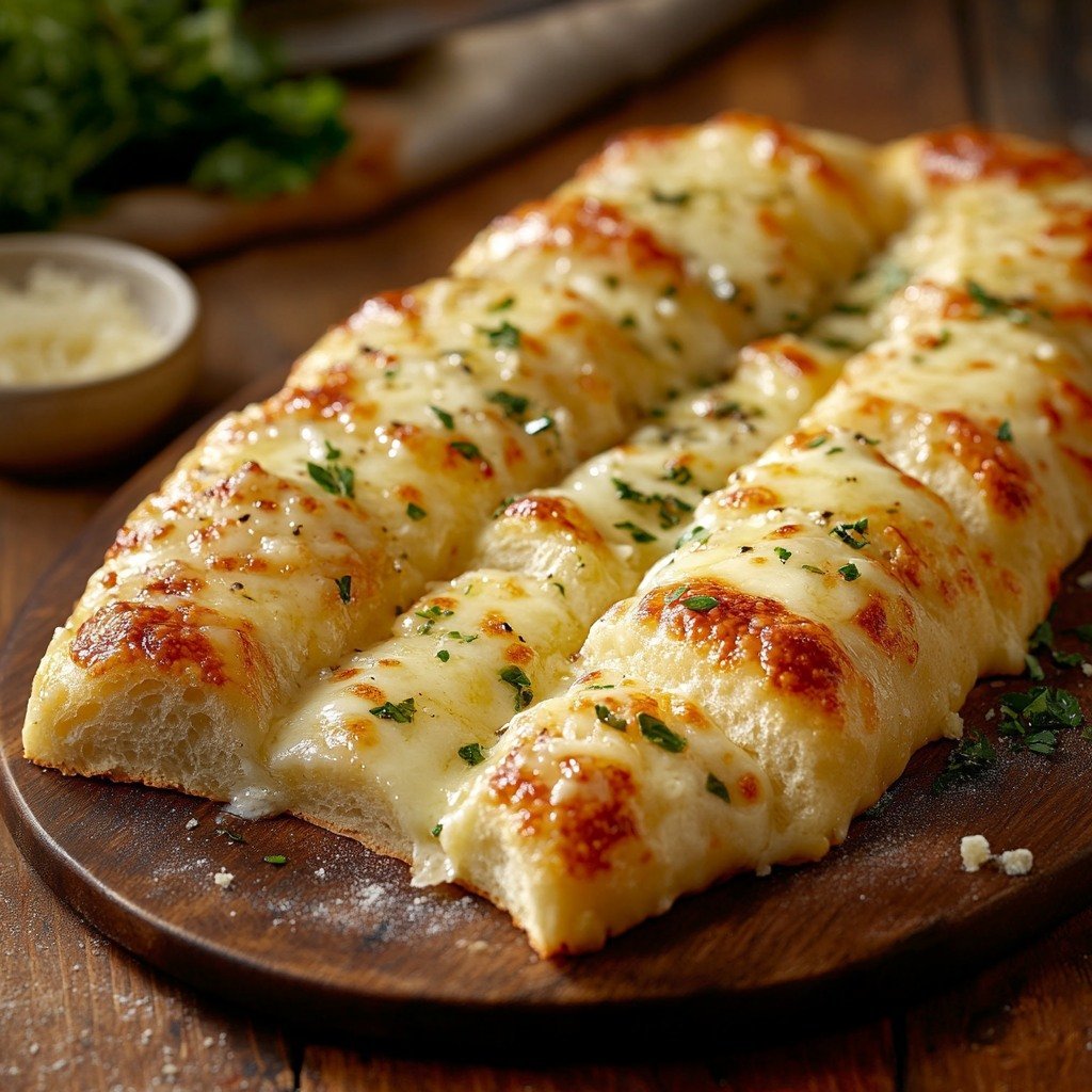 Homemade Cheesy Garlic Breadsticks