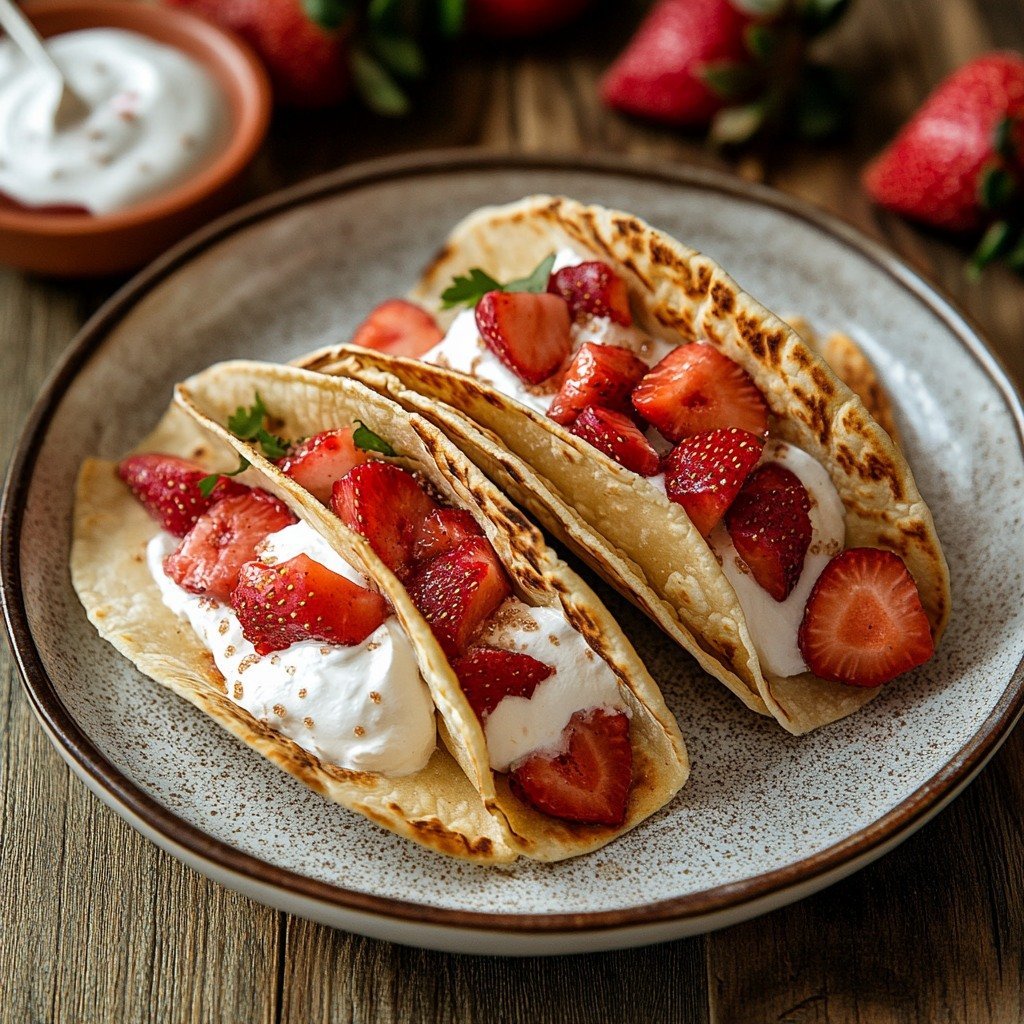 Cheesecake Strawberry Tacos