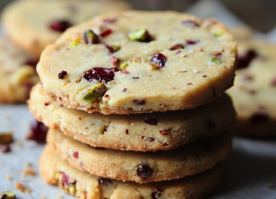 Cranberry Pistachio Shortbread Cookies prepared at home with simple ingredients and clear steps.