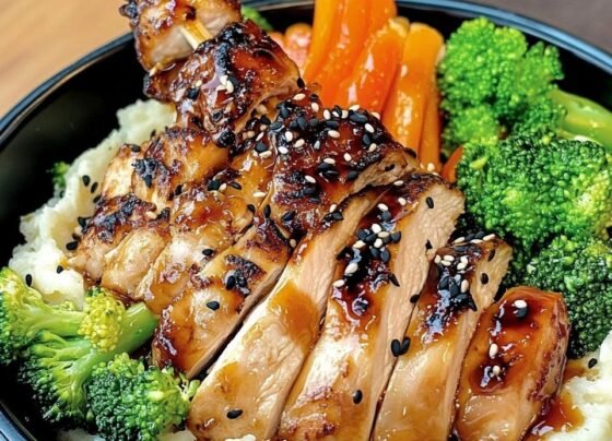 Crispy Sesame Chicken Bowl with Honey Ginger Glaze prepared at home with simple ingredients and clear steps.