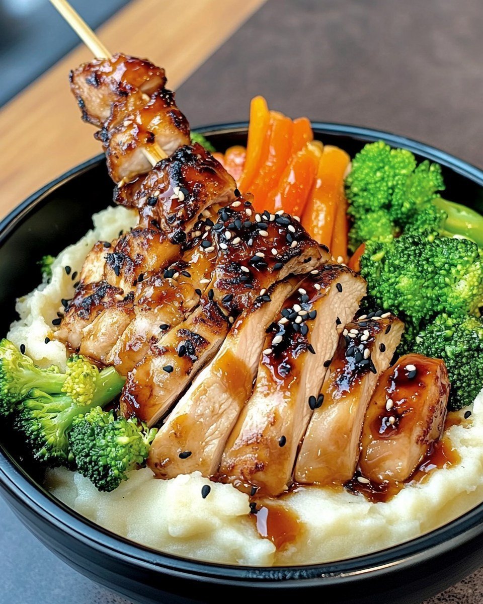 Crispy Sesame Chicken Bowl with Honey Ginger Glaze