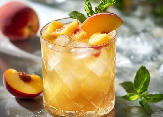 Peach Bourbon Lemonade – A Refreshing Summer Cocktail prepared at home with simple ingredients and clear steps.