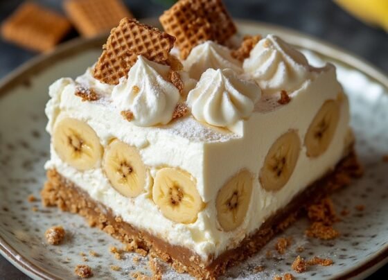 Get Ready to Indulge in These Irresistible Banana Pudding Cheesecake Squares! prepared at home with simple ingredients and clear steps.