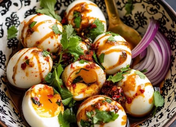 Egg Tadka - Easy Egg Appetizer prepared at home with simple ingredients and clear steps.
