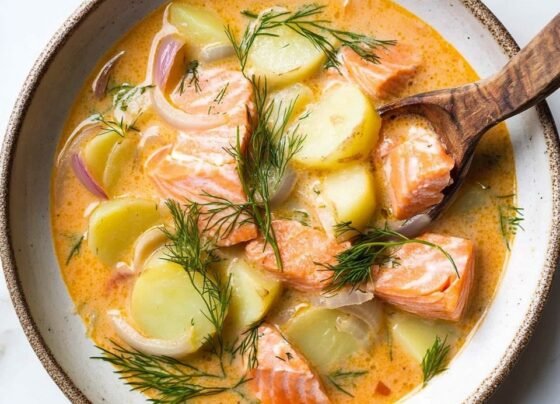 Simple Salmon Chowder prepared at home with simple ingredients and clear steps.