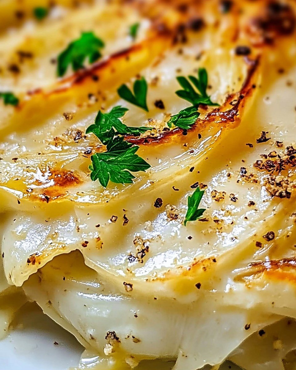 Garlic-Parmesan Melting Cabbage