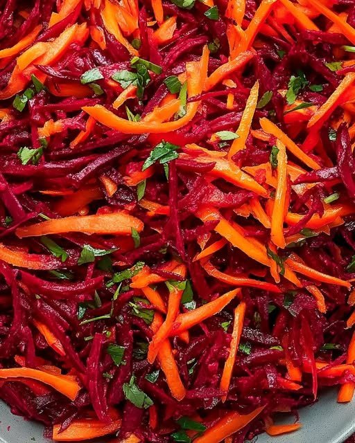 Simple No-Cook Grated Beet & Carrot Salad