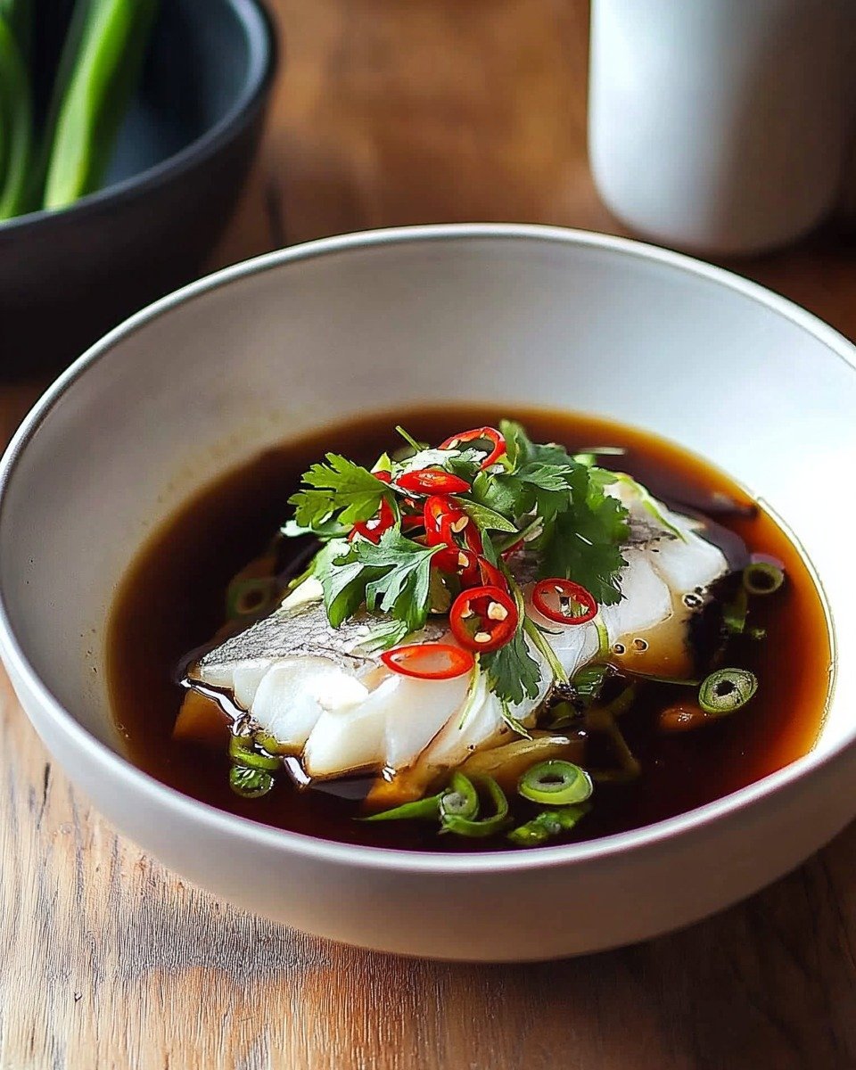 Cantonese Steamed Fish with Ginger and Spring Onion Recipe