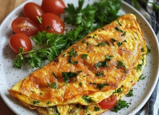 Fluffy Herb & Veggie Omelette prepared at home with simple ingredients and clear steps.