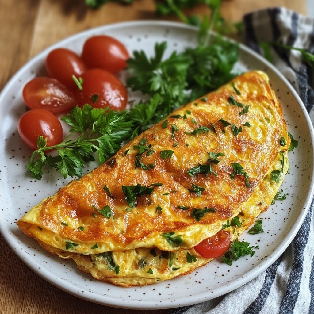 Fluffy Herb & Veggie Omelette