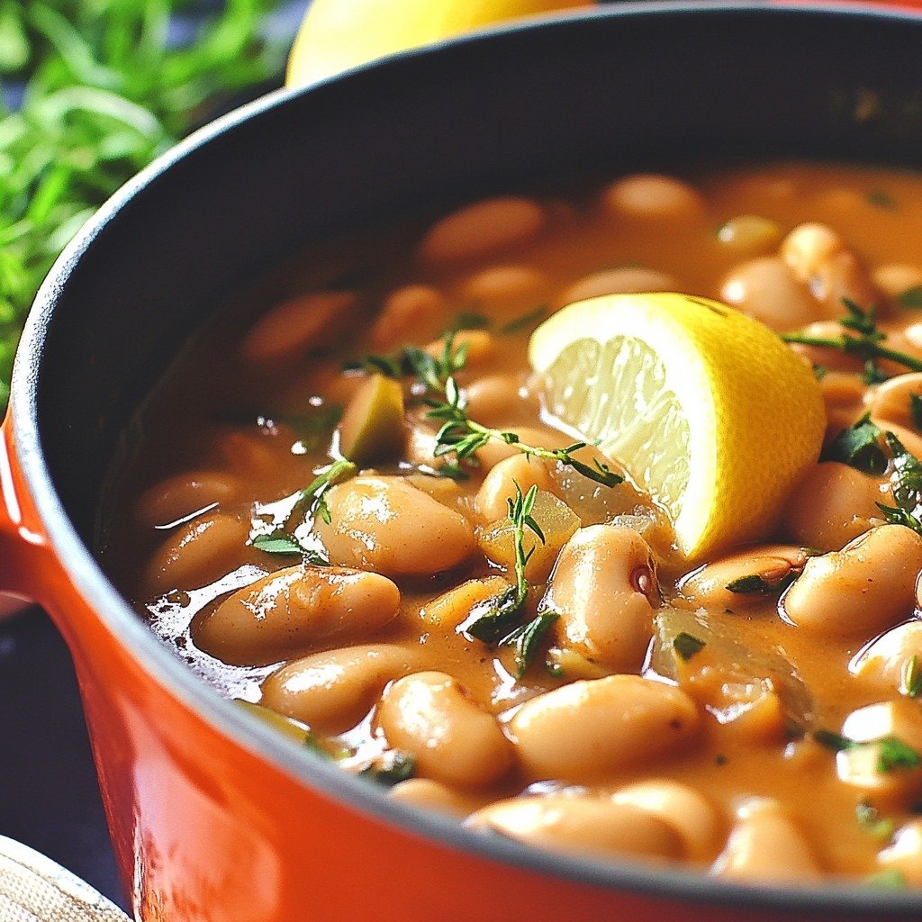 One-Pot Brothy Beans with Herbs & Lemon