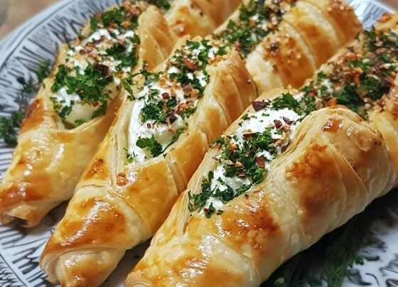 Savory Puff Pastry Cones with Herbed Cream Cheese prepared at home with simple ingredients and clear steps.