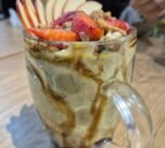 Creamy Avocado Smoothie Parfait with Apple